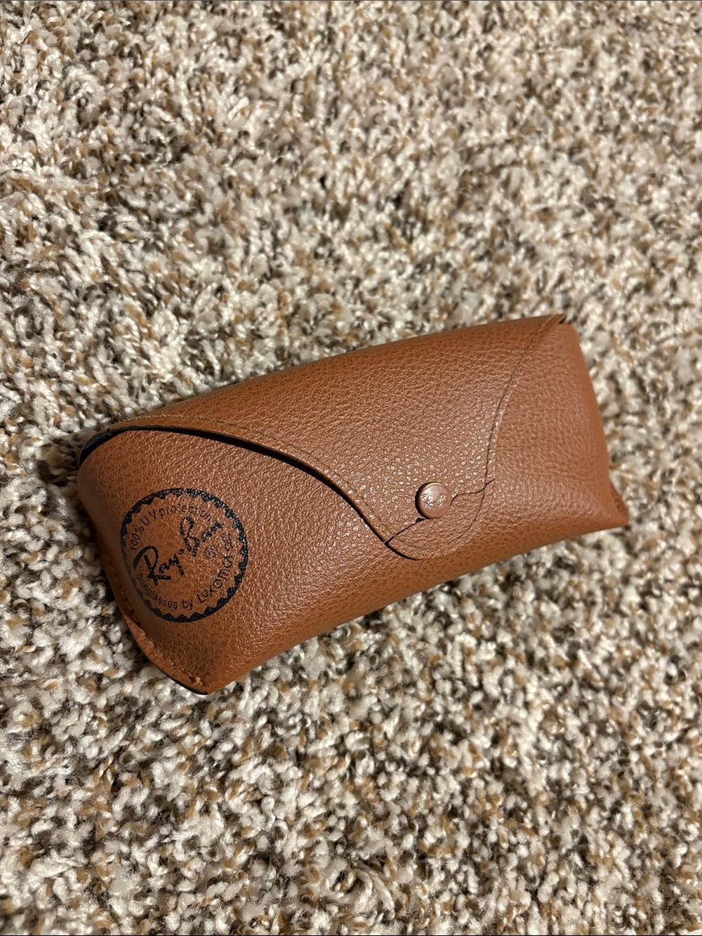 Ray-Ban Brown Leather Sunglass Case